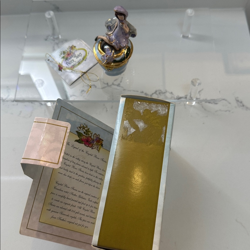 Clayworks 2003 Fairy Tales by Heather Goldminc Periwinkle Fairy trinket box Y2K - Picture 15 of 16